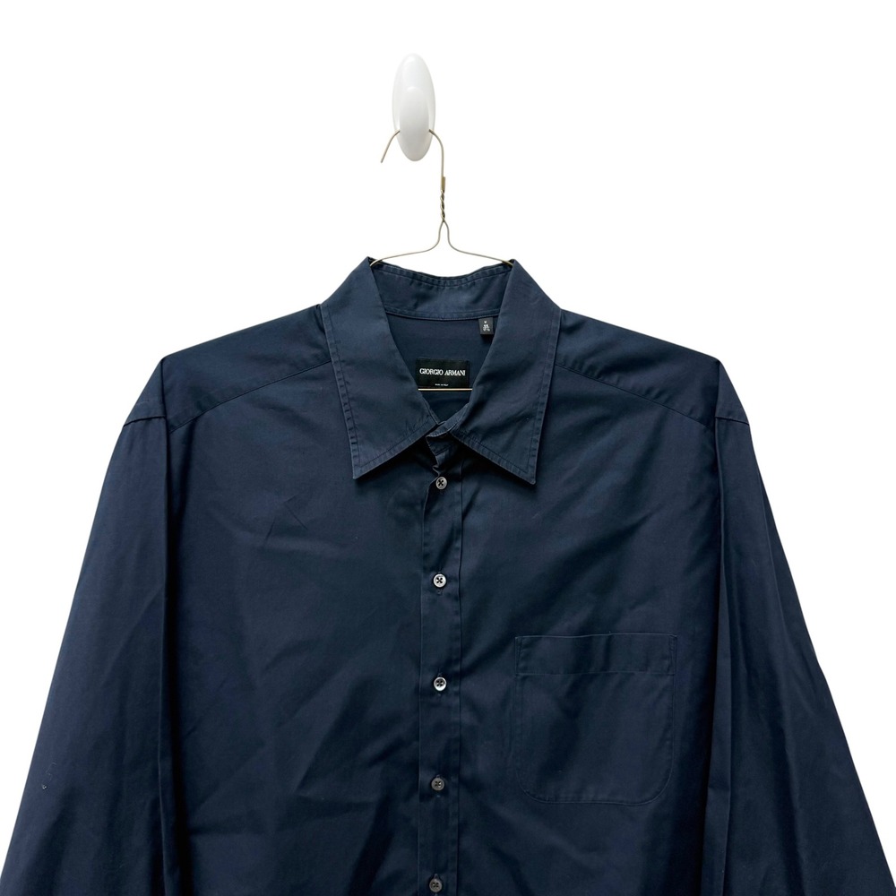 Giorgio Armani Vintage Mens Button Down Shirt Bundle 4 Pack Blue Grey Italy XL - Picture 3 of 16